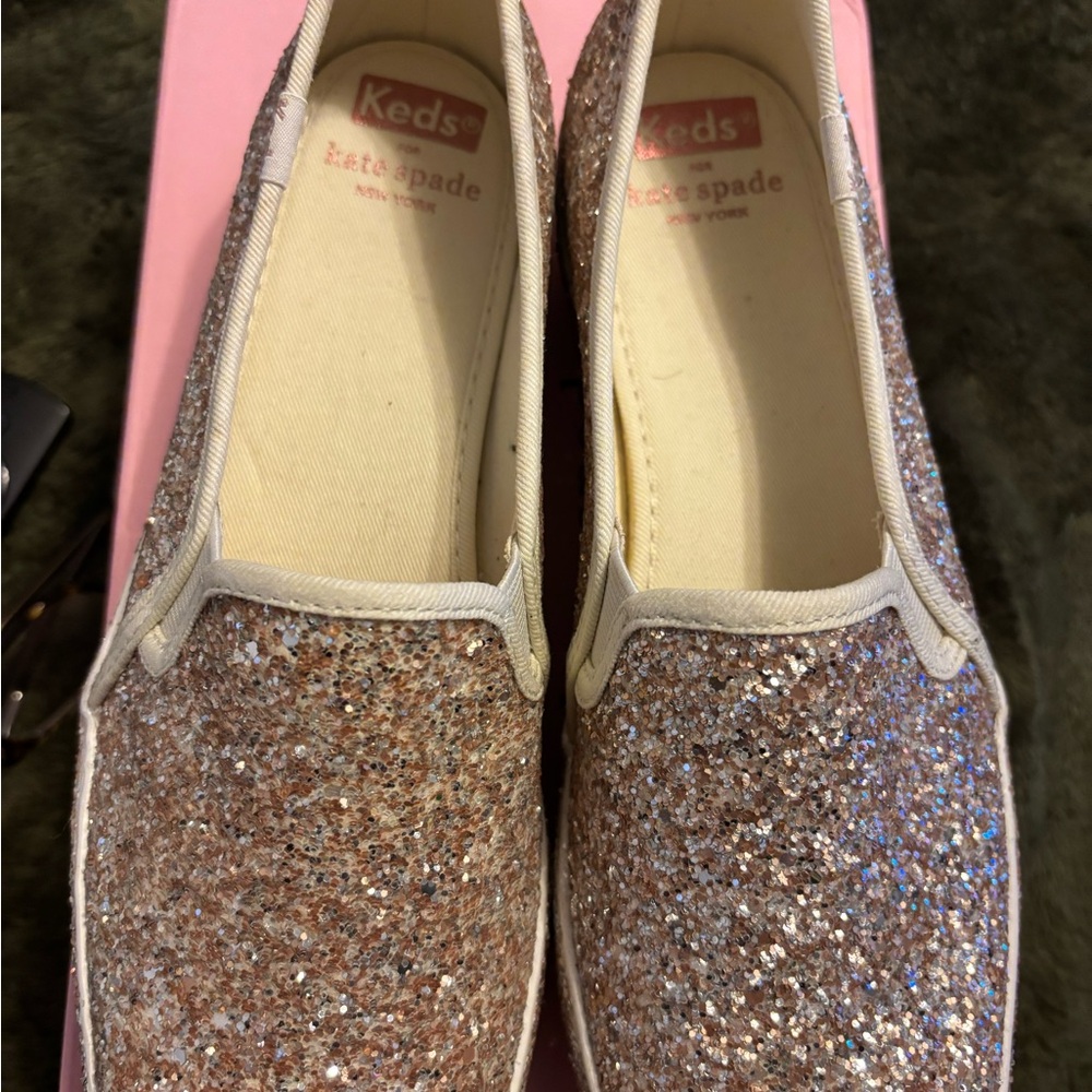 Keds for Kate Spade Gold Glitter Sneakers